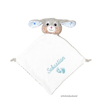 Schnuffeltuch Hase mit Schreibschrift